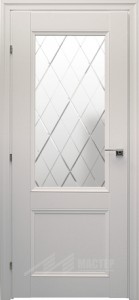 Межкомнатная дверь 33.24 Белый Матовое стекло
