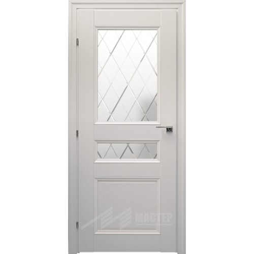 Межкомнатная дверь 33.44 Белый Матовое Стекло